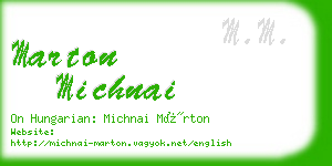 marton michnai business card